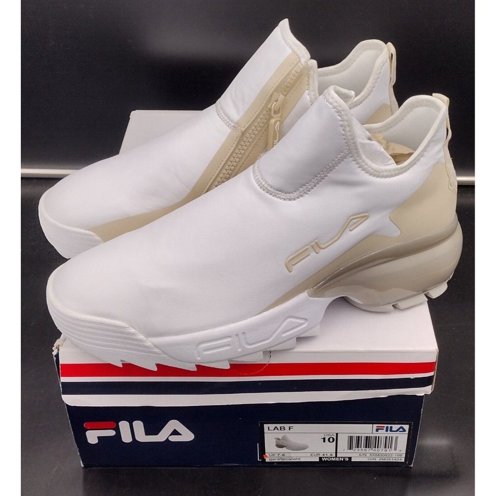 Fila LAB F Women's Zip Up Shoes Sneakers Casual Chunky Fashion